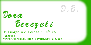 dora berczeli business card